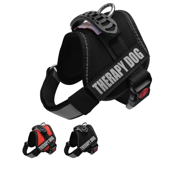 Albcorp Reflective Therapy Dog Harness Adjustable Straps Removable Patches, XS - Picture 1 of 12